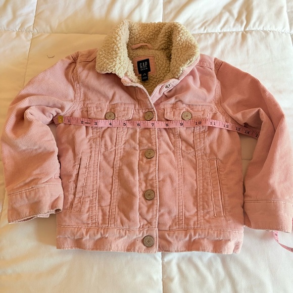 GAP Girls Pink Corduroy Sherpa Collar Jean Jacket - Picture 8 of 9